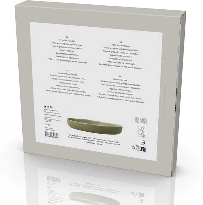 Villa Collection Kameninová servírovací mísa Shoku Pure Green 28 cm