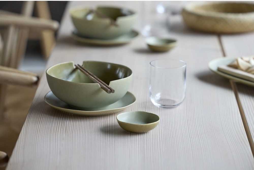 Villa Collection Kameninová Ramen mísa Shoku Pure Green 18,5 cm