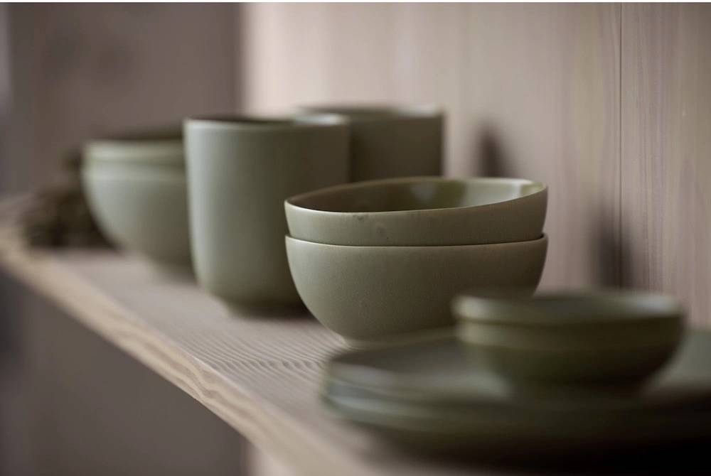 Villa Collection Kameninová miska na omáčku Shoku Pure Green 9 cm