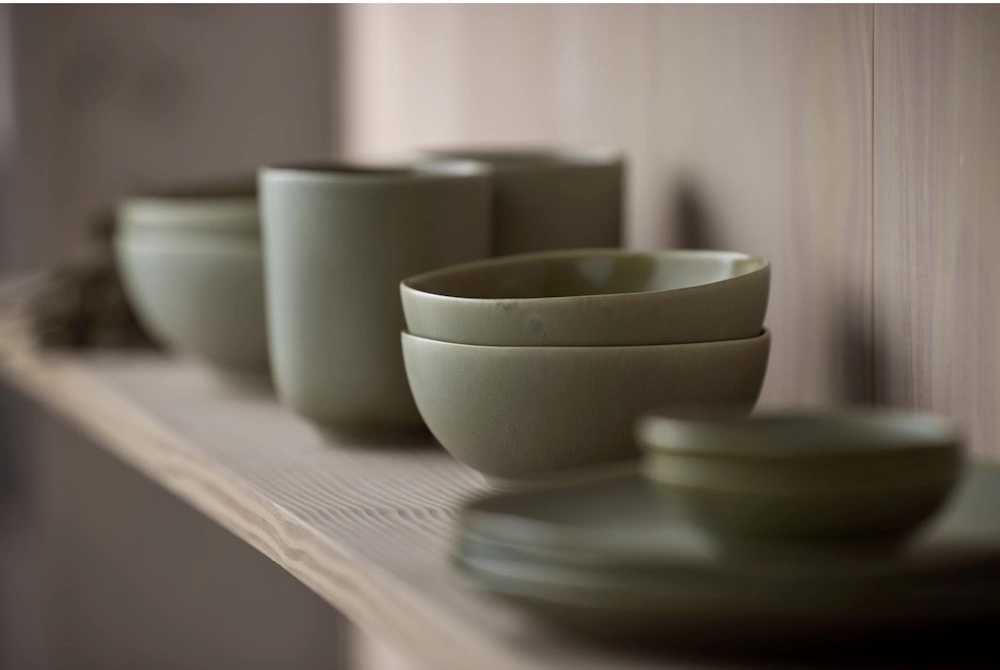 Villa Collection Kameninová miska na omáčku Shoku Pure Green 9 cm