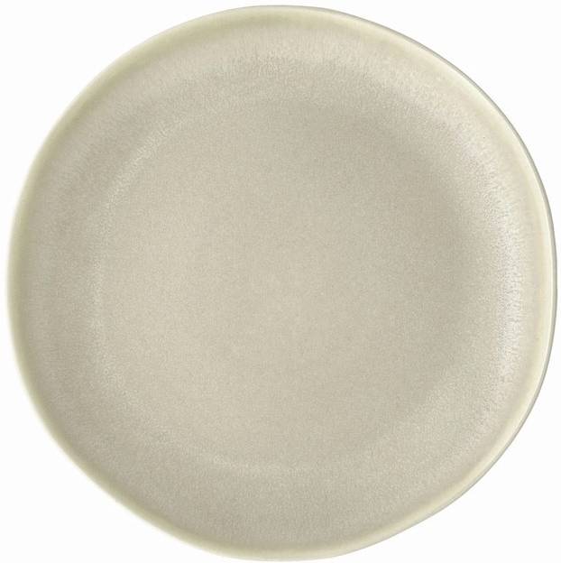 Villa Collection Kameninový mělký talíř Shoku Soft Beige 20 cm