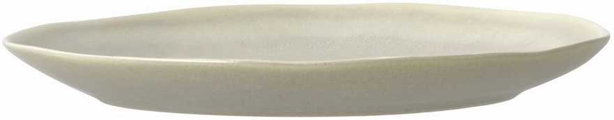 Villa Collection Kameninový mělký talíř Shoku Soft Beige 20 cm