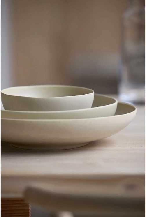 Villa Collection Kameninová polévková miska Shoku Soft Beige 23 cm