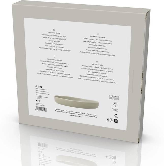 Villa Collection Kameninová servírovací mísa Shoku Soft Beige 28 cm