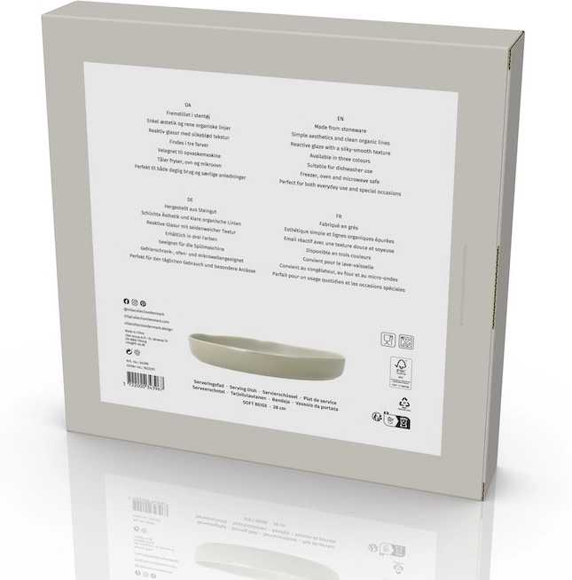 Villa Collection Kameninová servírovací mísa Shoku Soft Beige 28 cm