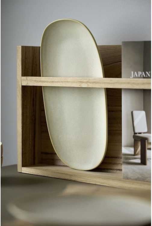 Villa Collection Kameninová servírovací tác Shoku Soft Beige 34x18 cm