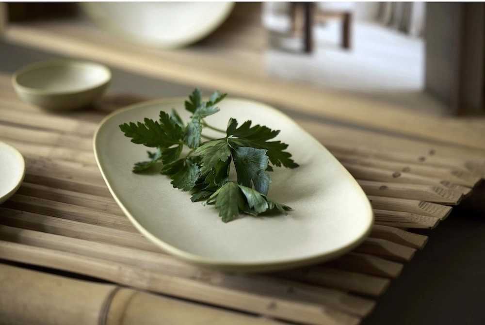 Villa Collection Kameninová servírovací tác Shoku Soft Beige 34x18 cm