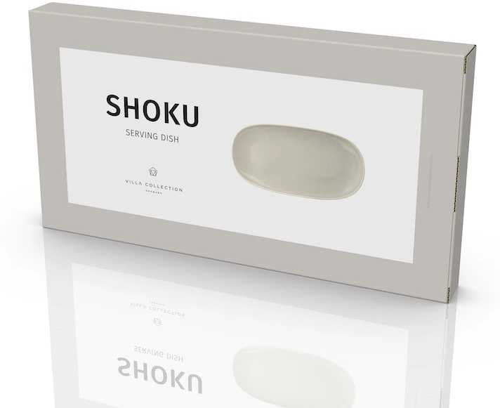 Villa Collection Kameninová servírovací tác Shoku Soft Beige 34x18 cm