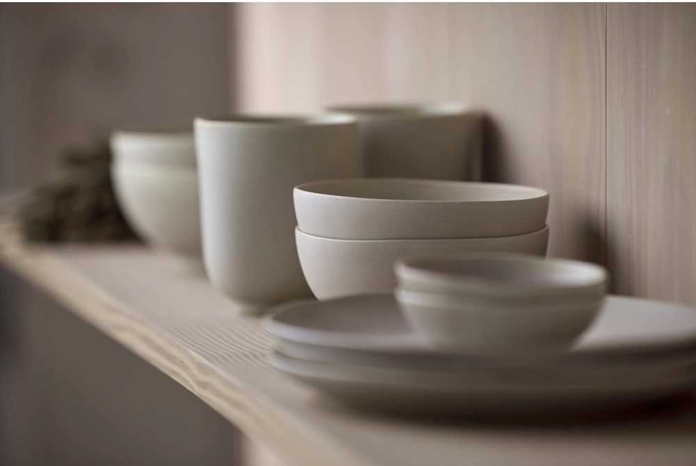 Villa Collection Kameninová miska na omáčku Shoku Soft Beige 9 cm