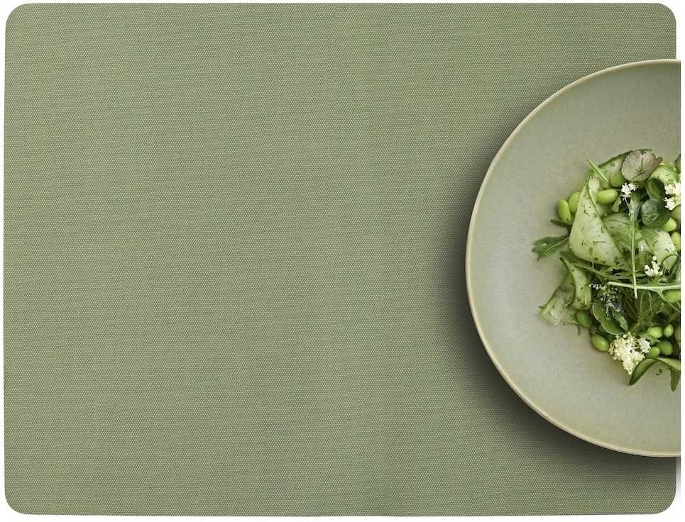 Villa Collection Oboustranné prostíraní Shoku Pure Green (sada 4 ks) 46x35 cm