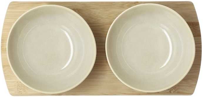 Villa Collection Kameninovo bambusová servírovací sada Shoku Soft Beige 28,5x13 cm