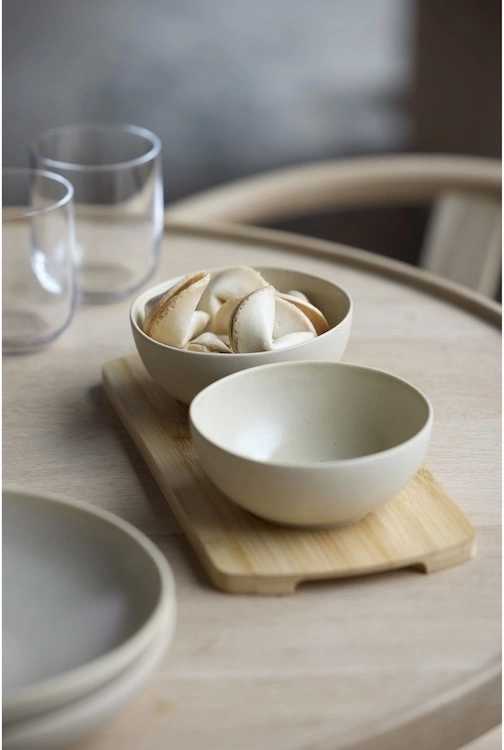 Villa Collection Kameninovo bambusová servírovací sada Shoku Soft Beige 28,5x13 cm