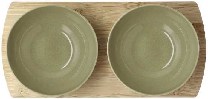 Villa Collection Kameninovo bambusová servírovací sada Shoku Pure Green 28,5x13 cm