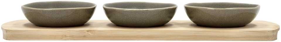 Villa Collection Kameninovo bambusová servírovací sada Shoku Warm Brown 32 x 10 cm