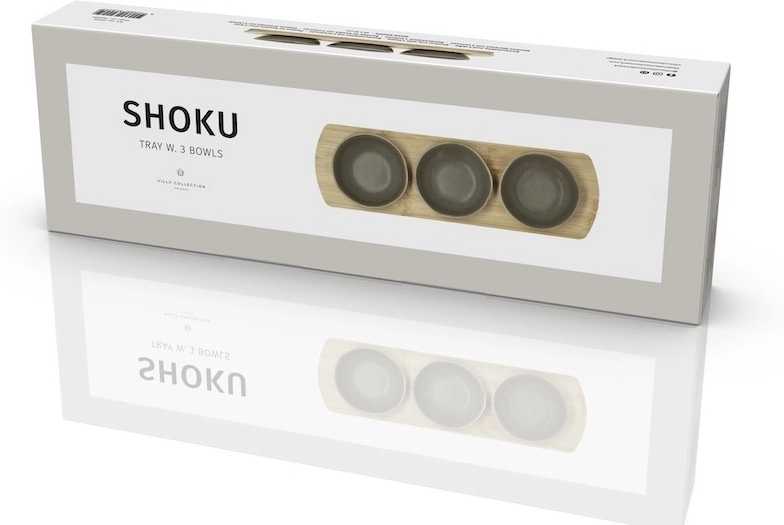 Villa Collection Kameninovo bambusová servírovací sada Shoku Warm Brown 32 x 10 cm