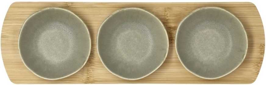 Villa Collection Kameninovo bambusová servírovací sada Shoku Pure Green 32 x 10 cm