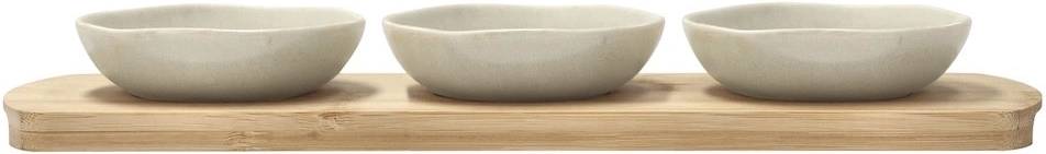 Villa Collection Kameninovo bambusová servírovací sada Shoku Soft Beige32 x 10 cm