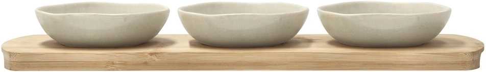 Villa Collection Kameninovo bambusová servírovací sada Shoku Soft Beige32 x 10 cm