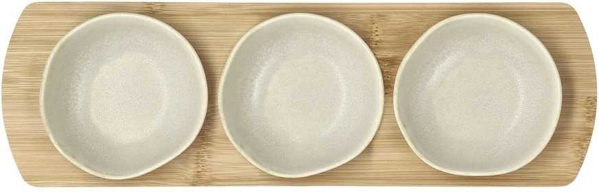 Villa Collection Kameninovo bambusová servírovací sada Shoku Soft Beige32 x 10 cm