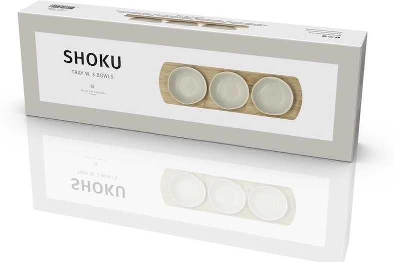 Villa Collection Kameninovo bambusová servírovací sada Shoku Soft Beige32 x 10 cm