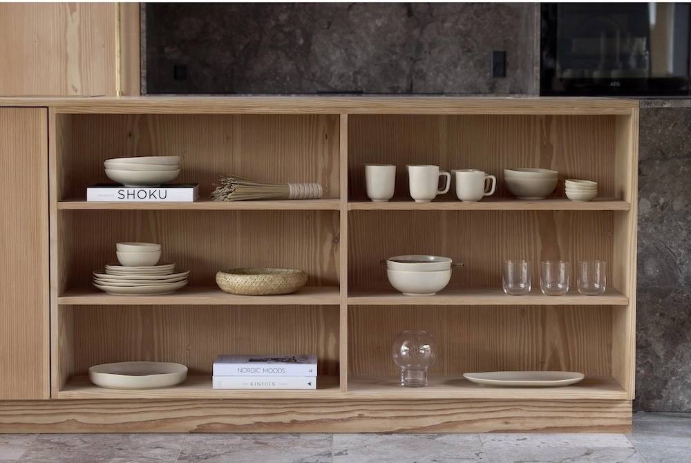 Villa Collection Kameninový hrnek Shoku Soft Beige 33 cl