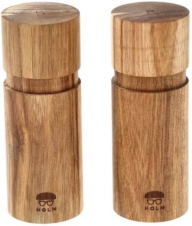 Holm Sada mlýnků na sůl a pepř z akáciového dřeva 15,2 cm (2 ks)