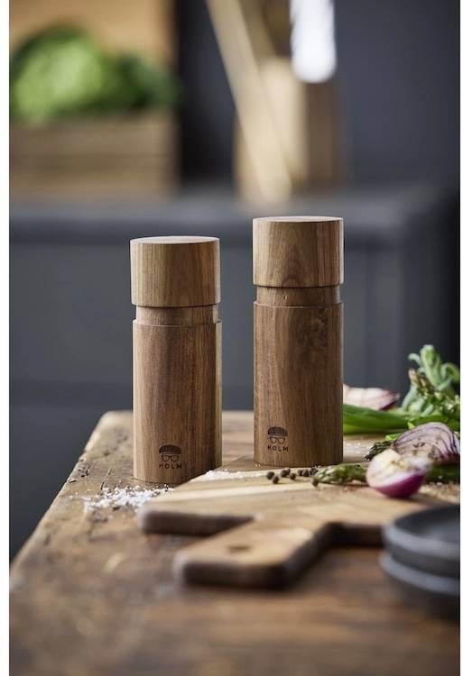 Holm Sada mlýnků na sůl a pepř z akáciového dřeva 15,2 cm (2 ks)