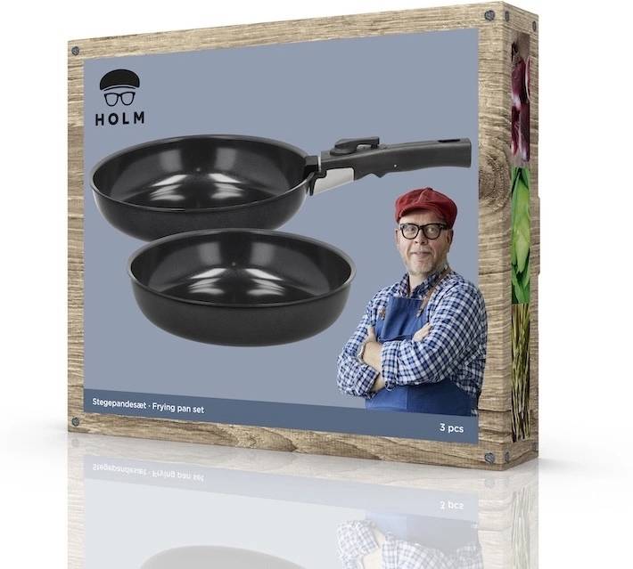 Holm Sada pánví s odnímatelnou rukojetí 24/28 cm Black