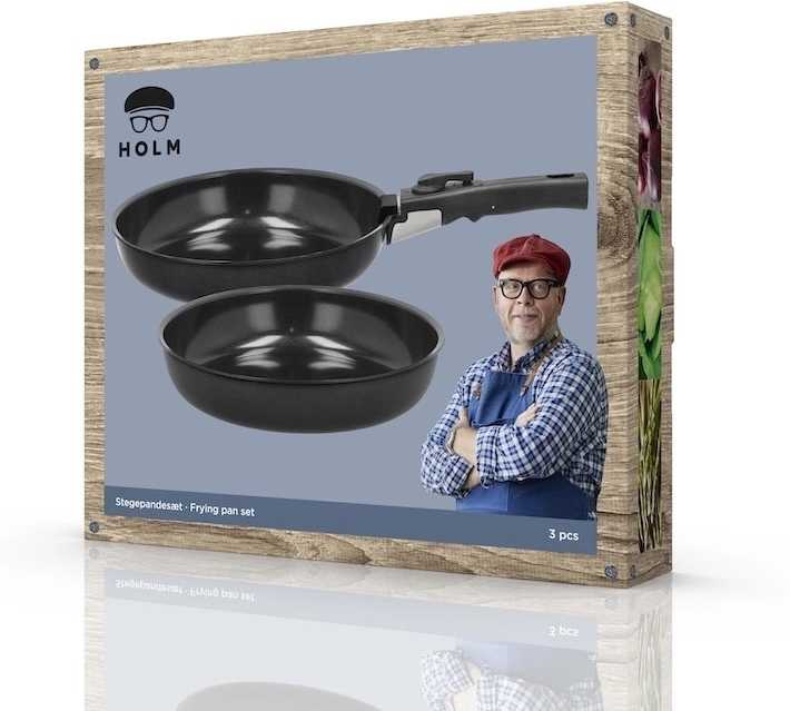 Holm Sada pánví s odnímatelnou rukojetí 24/28 cm Black