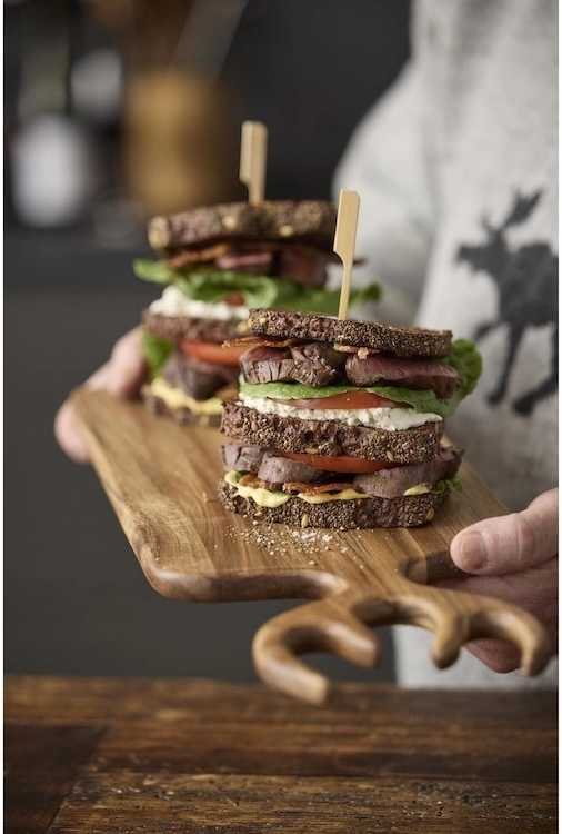 Holm Servírovací prkénko z akáciového dřeva 44x18 cm