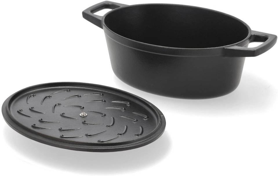 Holm Litinový kastrol oválný 3,8l Black