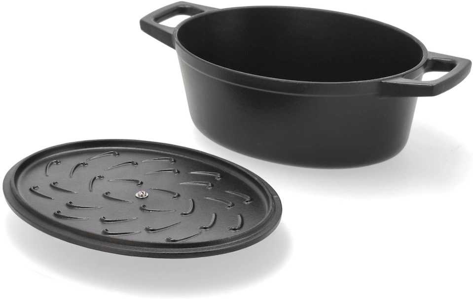 Holm Litinový kastrol oválný 3,8l Black