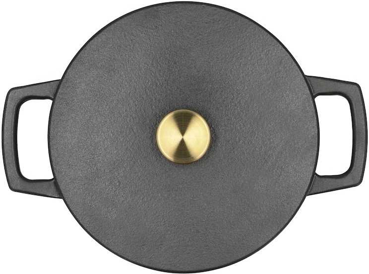 Holm Litinový kastrol kulatý 3,6l Black 