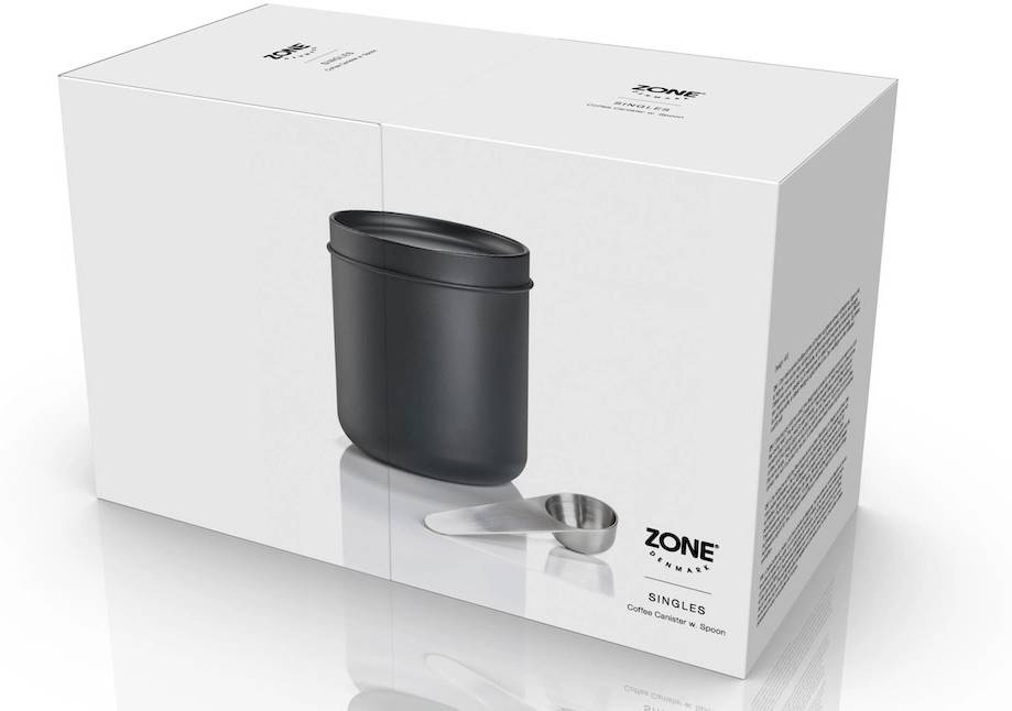 Zone Denmark Dóza na kafe s lžičkou 1,1l Singles Black