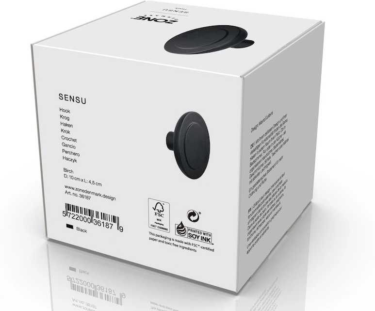 Zone Denmark Háček na zeď Sensu Black