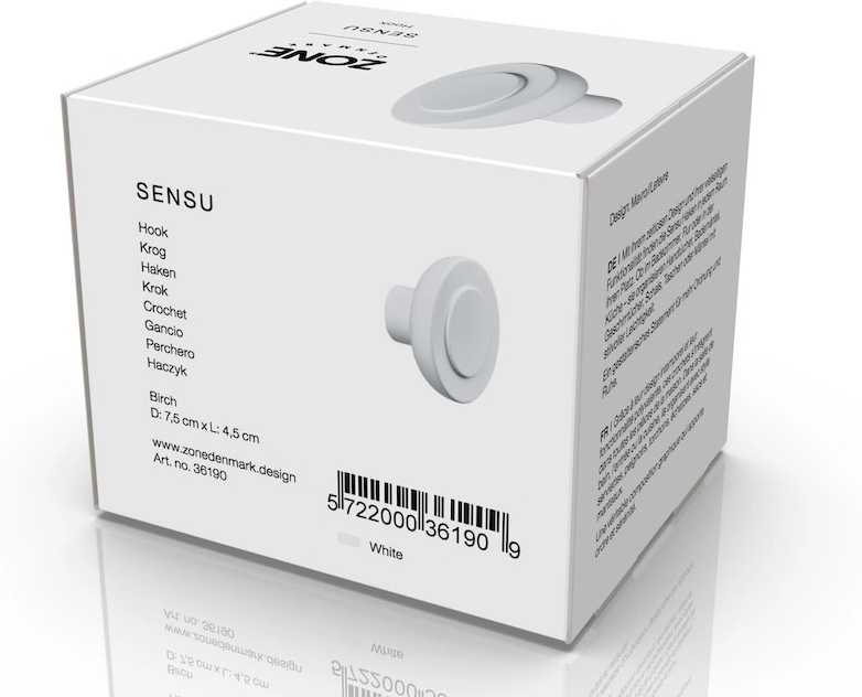 Zone Denmark Háček na zeď Sensu White