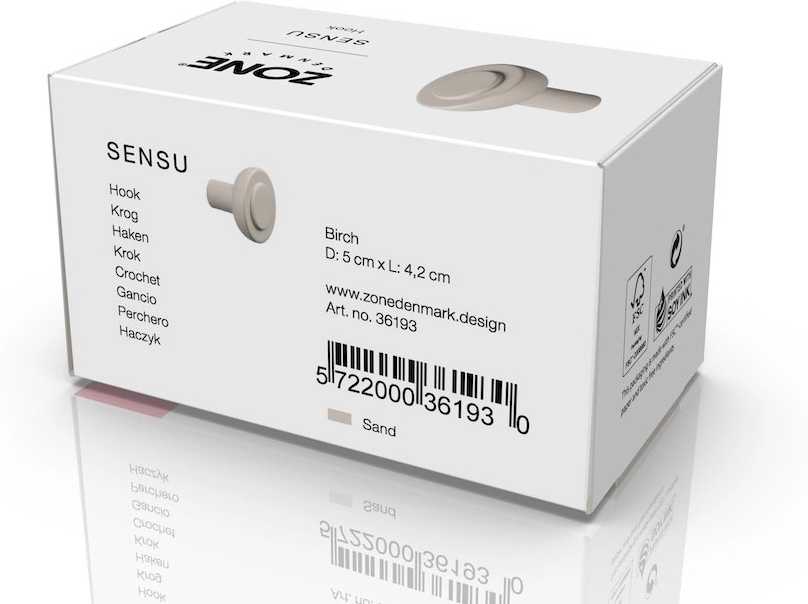 Zone Denmark Háček na zeď Sensu Sand