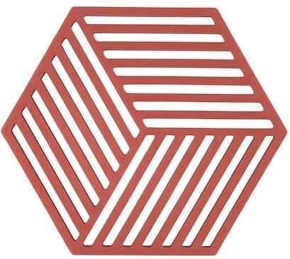 Zone Denmark Silikonová podložka pod horké Hexagon Burned Red