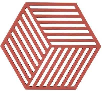 Zone Denmark Silikonová podložka pod horké Hexagon Burned Red