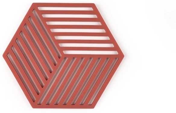 Zone Denmark Silikonová podložka pod horké Hexagon Burned Red