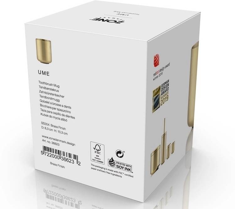 Zone Denmark Kelímek na zubní kartáček Ume Brass