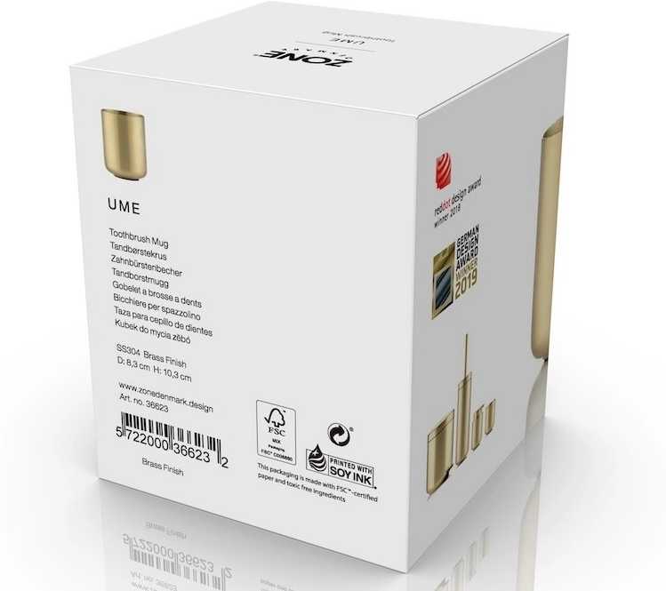 Zone Denmark Kelímek na zubní kartáček Ume Brass