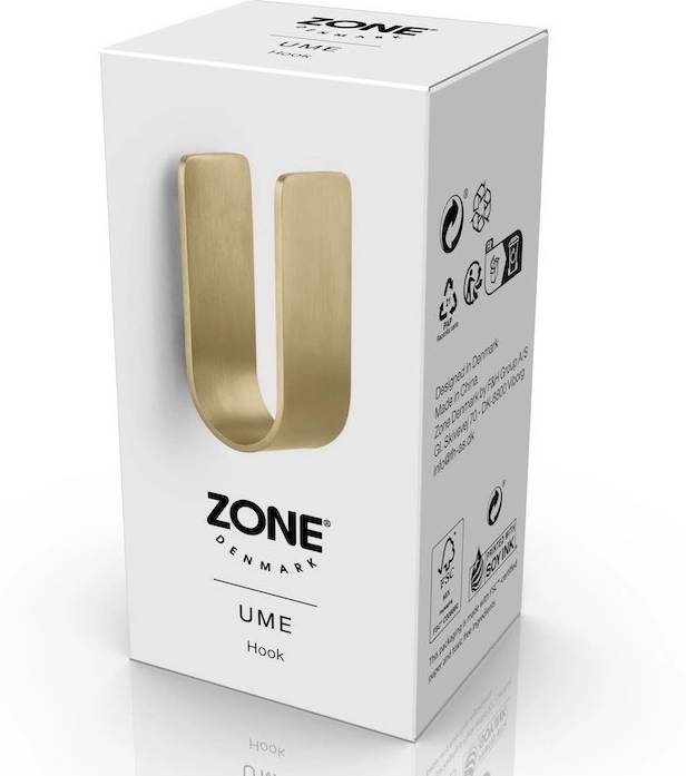 Zone Denmark Háček na zeď Ume Brass