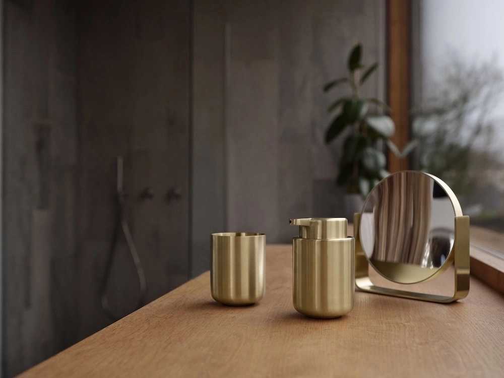 Zone Denmark Kosmetické stolní zrcadlo Ume Brass