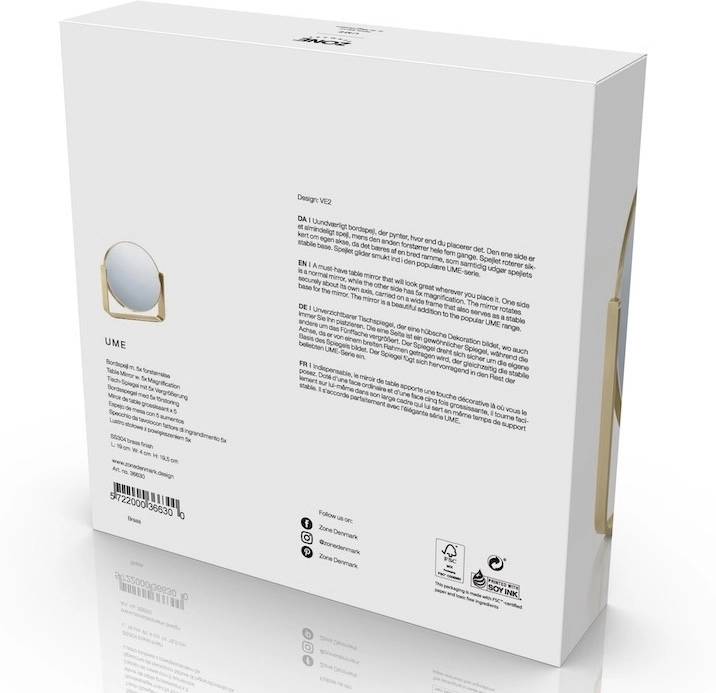 Zone Denmark Kosmetické stolní zrcadlo Ume Brass