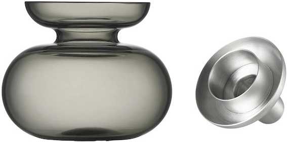 Zone Denmark Skleněná váza/Svícen Inu Smoked Grey/Steel 