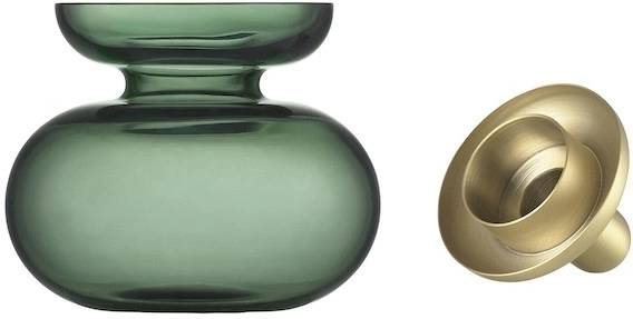 Zone Denmark Skleněná váza/Svícen Inu Moss Green/Brass