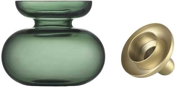 Zone Denmark Skleněná váza/Svícen Inu Moss Green/Brass