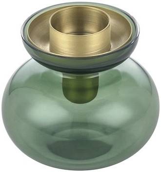 Zone Denmark Skleněná váza/Svícen Inu Moss Green/Brass