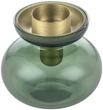 Zone Denmark Skleněná váza/Svícen Inu Moss Green/Brass